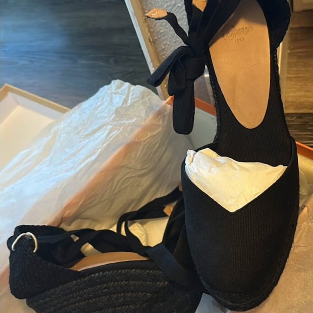 Castaner Black Ankle-Tie Espadrilles - Picture 3 of 4